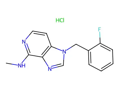 1-(2-Fluorobenzyl)-4-methylamino-1H-imidazo(4,5-c)pyridine hydrochloride structure