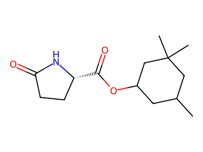 (3,3,5-Trimethylcyclohexyl) 5-oxopyrrolidine-2-carboxylate structure
