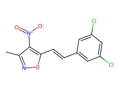 5-[(1E)-2-(3,5-Dichlorophenyl)ethenyl]-3-methyl-4-nitroisoxazole structure