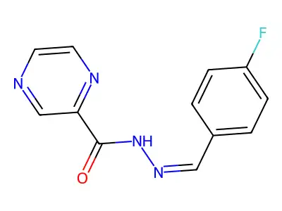 N'-[(E)-(4-fluorophenyl)methylidene]-2-pyrazinecarbohydrazide structure