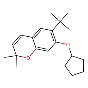 6-tert-Butyl-7-cyclopentyloxy-2,2-dimethylchromene structure