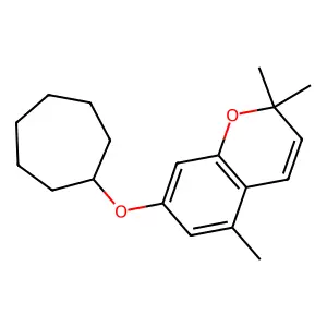 7-Cycloheptyloxy-2,2,5-trimethylchromene structure