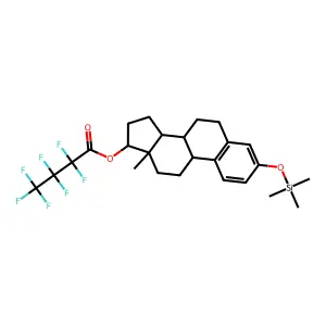 Estradiol-3-trimethylsilyl ether-17-heptafluorobutyrate structure
