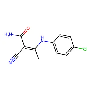 3-(4-Chloroanilino)-2-cyano-2-butenamide structure