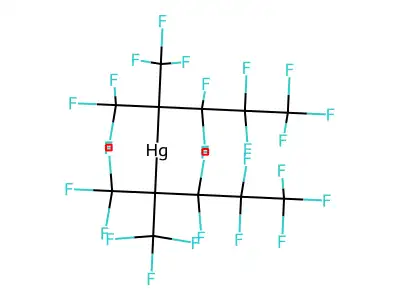 Bis[1,1,1,3,3,4,4,5,5,5-decafluoro-2-(trifluoromethyl)pentan-2-yl]mercury structure