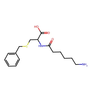 L-Cysteine, N-(6-amino-1-oxohexyl)-S-(phenylmethyl)- structure
