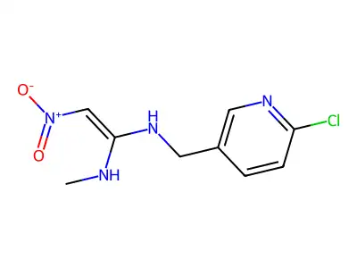 1-N'-[(6-chloropyridin-3-yl)methyl]-1-N-methyl-2-nitroethene-1,1-diamine structure
