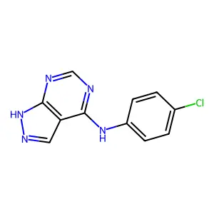 N-(4-chlorophenyl)-1H-pyrazolo[3,4-d]pyrimidin-4-amine structure