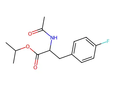 Propan-2-yl 2-acetamido-3-(4-fluorophenyl)propanoate structure