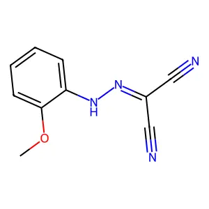 Propanedinitrile, ((2-methoxyphenyl)hydrazono)- structure