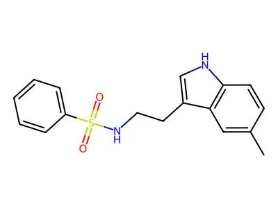 N-[2-(5-methyl-1H-indol-3-yl)ethyl]benzenesulfonamide structure