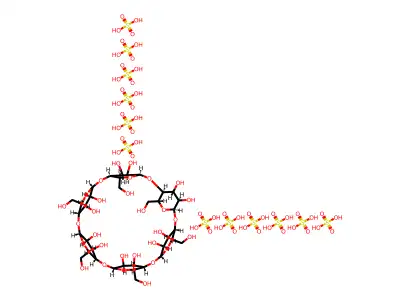 alpha-Cyclodextrin, dodecakis(hydrogen sulfate) structure