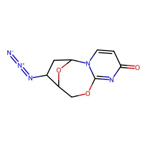 2,5'-Anhyfto-3'-azido-2',3'-dideoxyuridine structure