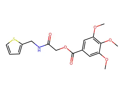 [2-Oxo-2-(thiophen-2-ylmethylamino)ethyl] 3,4,5-trimethoxybenzoate structure