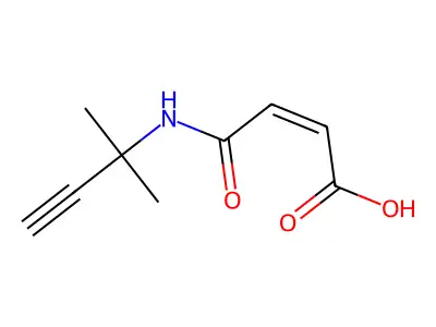 (Z)-4-((2-Methylbut-3-yn-2-yl)amino)-4-oxobut-2-enoic acid structure