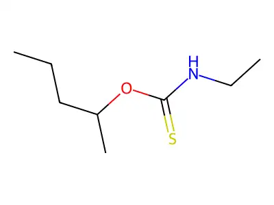 O-pentan-2-yl N-ethylcarbamothioate structure