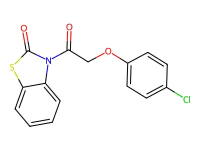 3-[2-(4-Chlorophenoxy)acetyl]-1,3-benzothiazol-2-one structure