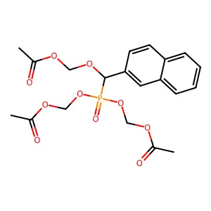 Hydroxy-2-naphthalenyl-methyl phosphonic acid trisacetoxymethylester structure