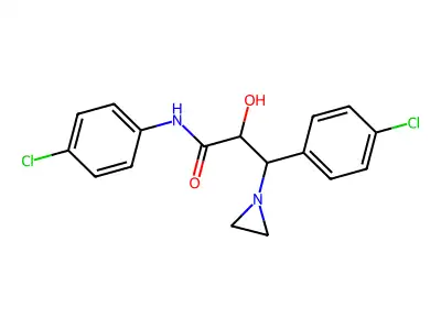 1-Aziridinepropanamide, N,beta-bis(4-chlorophenyl)-alpha-hydroxy- structure