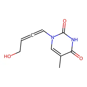 1-(4-Hydroxybuta-1,2-dien-1-yl)-5-methylpyrimidine-2,4(1H,3H)-dione structure