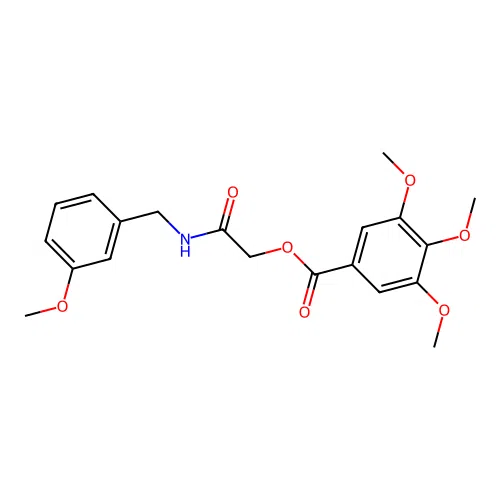 2-((3-Methoxybenzyl)amino)-2-oxoethyl 3,4,5-trimethoxybenzoate structure