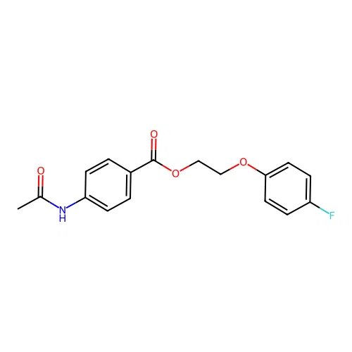 2-(4-Fluorophenoxy)ethyl 4-acetamidobenzoate structure