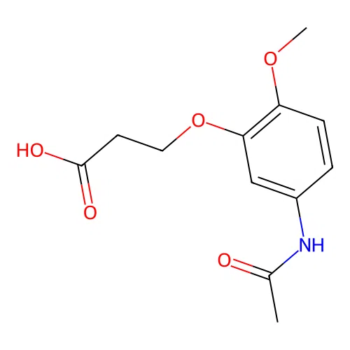 3-(5-Acetamido-2-methoxyphenoxy)propanoic acid structure