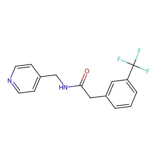N-[(pyridin-4-yl)methyl]-2-[3-(trifluoromethyl)phenyl]acetamide structure
