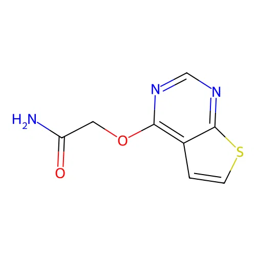 2-Thieno[2,3-d]pyrimidin-4-yloxyacetamide structure