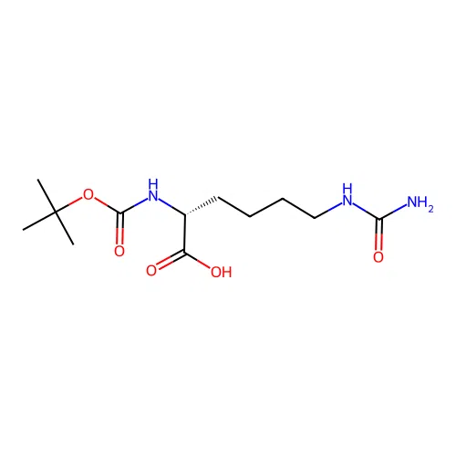 (R)-2-((tert-Butoxycarbonyl)amino)-6-ureidohexanoic acid structure