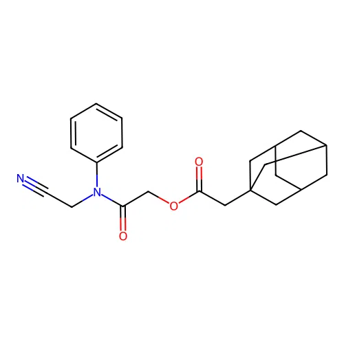 [(Cyanomethyl)(phenyl)carbamoyl]methyl 2-(adamantan-1-yl)acetate structure