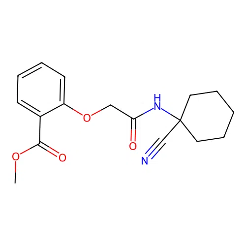 Methyl 2-{[(1-cyanocyclohexyl)carbamoyl]methoxy}benzoate structure