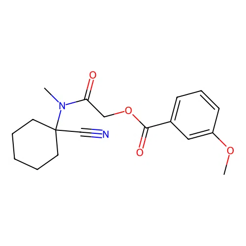 [(1-Cyanocyclohexyl)(methyl)carbamoyl]methyl 3-methoxybenzoate structure