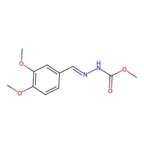 methyl (2E)-2-(3,4-dimethoxybenzylidene)hydrazinecarboxylate structure