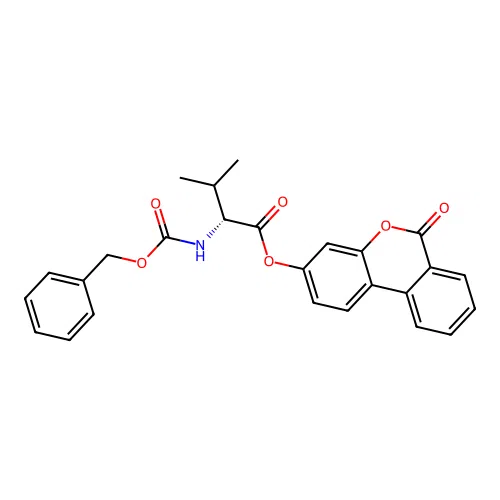 (R)-6-oxo-6H-benzo[c]chromen-3-yl 2-(((benzyloxy)carbonyl)amino)-3-methylbutanoate structure