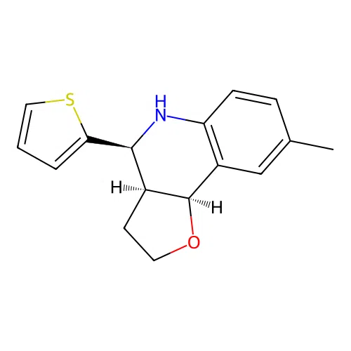 8-Methyl-4-(2-thienyl)-2,3,3a,4,5,9b-hexahydrofuro[3,2-c]quinoline structure