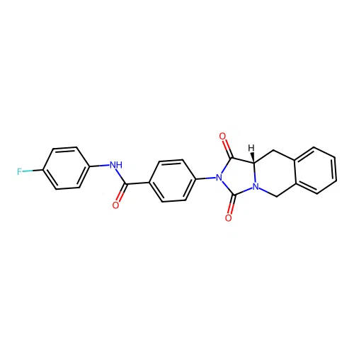 (S)-4-(1,3-dioxo-10,10a-dihydroimidazo[1,5-b]isoquinolin-2(1H,3H,5H)-yl)-N-(4-fluorophenyl)benzamide structure