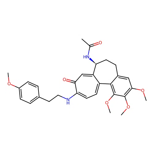 (S)-N-(1,2,3-trimethoxy-10-((4-methoxyphenethyl)amino)-9-oxo-5,6,7,9-tetrahydrobenzo[a]heptalen-7-yl)acetamide structure