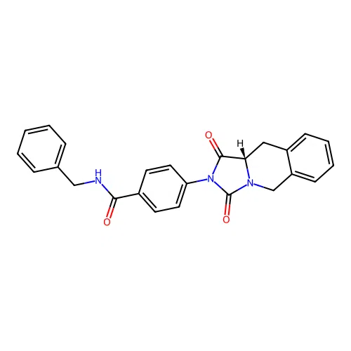 4-[(10aS)-1,3-dioxo-10,10a-dihydro-5H-imidazo[1,5-b]isoquinolin-2-yl]-N-benzylbenzamide structure