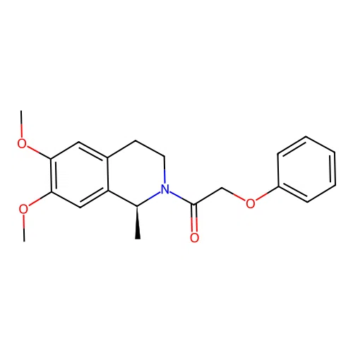 (S)-1-(6,7-dimethoxy-1-methyl-3,4-dihydroisoquinolin-2(1H)-yl)-2-phenoxyethanone structure