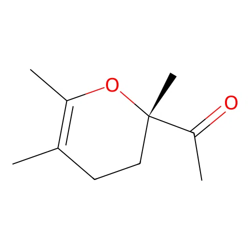 (S)-1-(2,5,6-trimethyl-3,4-dihydro-2H-pyran-2-yl)ethanone structure