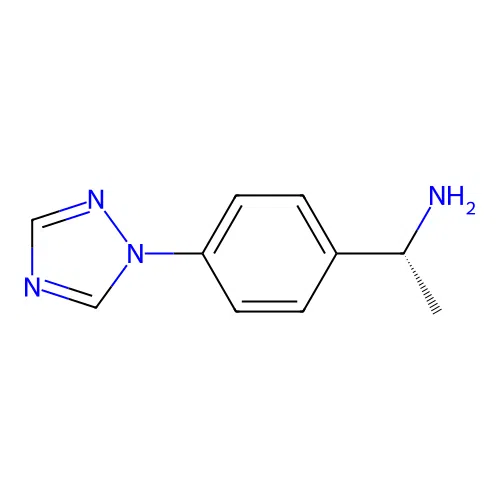 (1R)-1-[4-(1H-1,2,4-triazol-1-yl)phenyl]ethan-1-amine structure
