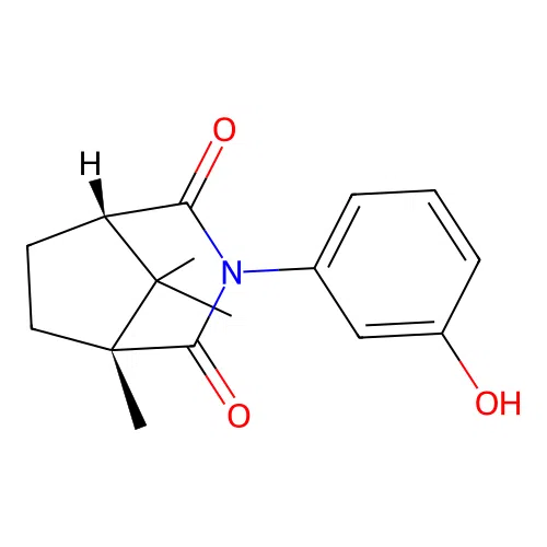 (1R,5S)-3-(3-Hydroxyphenyl)-1,8,8-trimethyl-3-azabicyclo[3.2.1]octane-2,4-dione structure