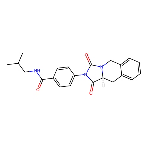 (S)-4-(1,3-dioxo-10,10a-dihydroimidazo[1,5-b]isoquinolin-2(1H,3H,5H)-yl)-N-isobutylbenzamide structure