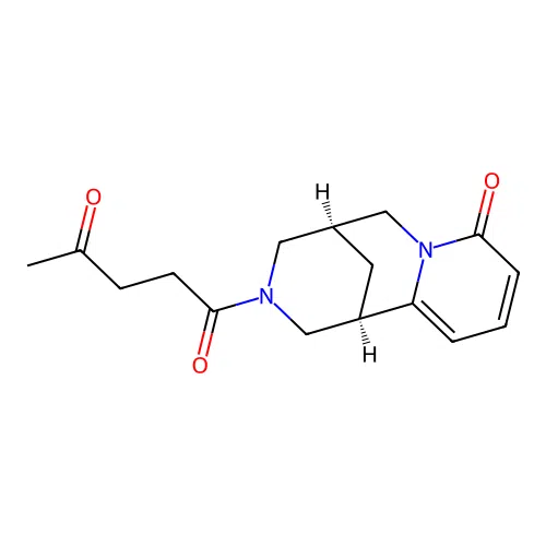 1-((1R,5S)-8-oxo-5,6-dihydro-1H-1,5-methanopyrido[1,2-a][1,5]diazocin-3(2H,4H,8H)-yl)pentane-1,4-dione structure