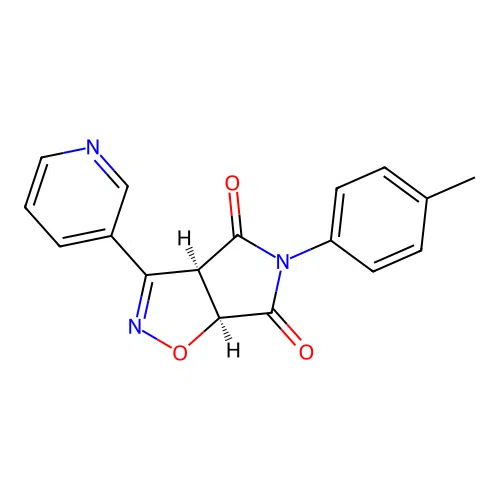 (3aR,6aS)-3-(pyridin-3-yl)-5-(p-tolyl)-3aH-pyrrolo[3,4-d]isoxazole-4,6(5H,6aH)-dione structure
