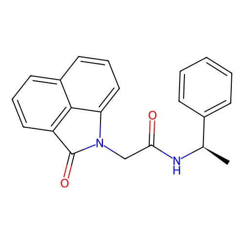 2-(2-oxobenzo[cd]indol-1(2H)-yl)-N-[(1R)-1-phenylethyl]acetamide structure