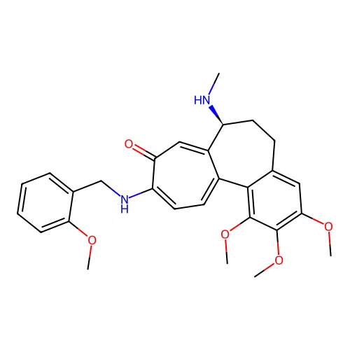 (7S)-1,2,3-trimethoxy-10-[(2-methoxybenzyl)amino]-7-(methylamino)-6,7-dihydrobenzo[a]heptalen-9(5H)-one structure