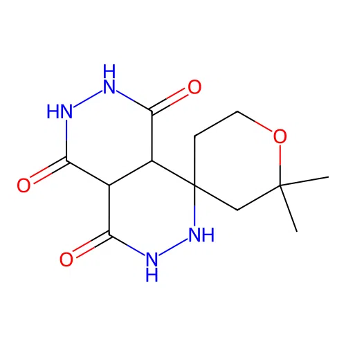 2,2-dimethyloctahydro-2'H-spiro[pyran-4,1'-pyridazino[4,5-d]pyridazine]-4',5',8'(3'H)-trione structure