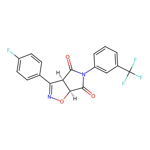 C18H10F4N2O3 structure